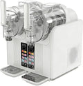 SHUMIAO sorbetière, Blanc, Machine à Granité et Glace Italienne 2 en 1, Professionnelle à Double Cuve, Distributeur Tactile Intelligent pour Slush