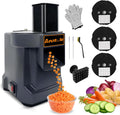 Anatole trancheuse électrique, 16 mm, 100 W, 220 V, Argenté, Coupe Légumes en Cubes Électrique Professionnel avec 3 Lames