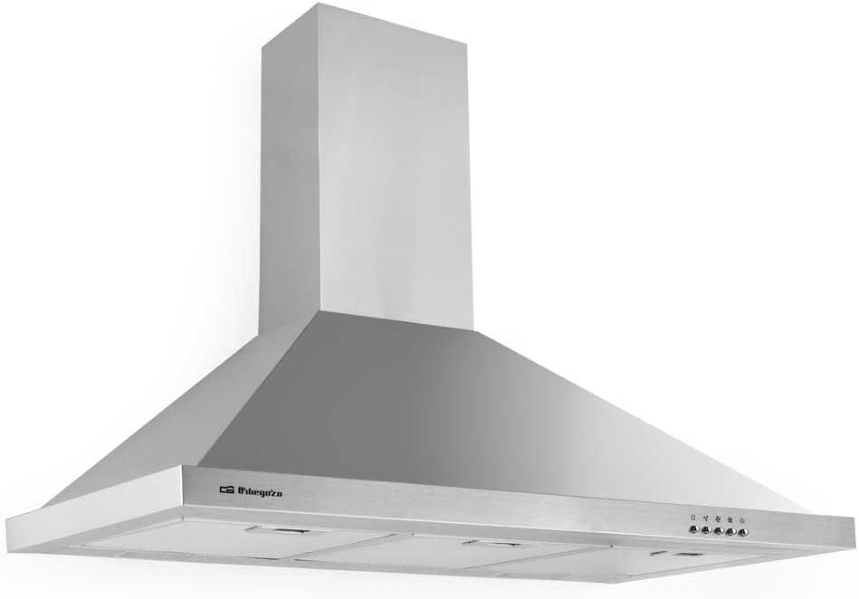 Orbegozo hotte aspirante, 90 cm, 630 m, 190 W, Argenté, DS 48190 B IN - décorative, acier inoxydable, extraction : ³/h