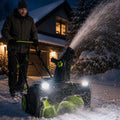 HaiZethonic fraise à neige, 3500w, Noir, Neige électrique, éclairage LED Et Fraise Hélicoïdale Nylon 2batteries