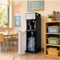 Distributeur fontaine à eau, 30 × 30 × 103 cm (11,8 × 11,8 × 40,6 pouces), Noir, d'eau sur Pied pour Maison École et Commerce