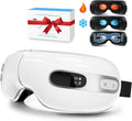 BOQUBOO appareil de massage, Noir, Masseur oculaire avec chaleur et refroidissement, Masque pour les Yeux Rechargeable avec Vibration