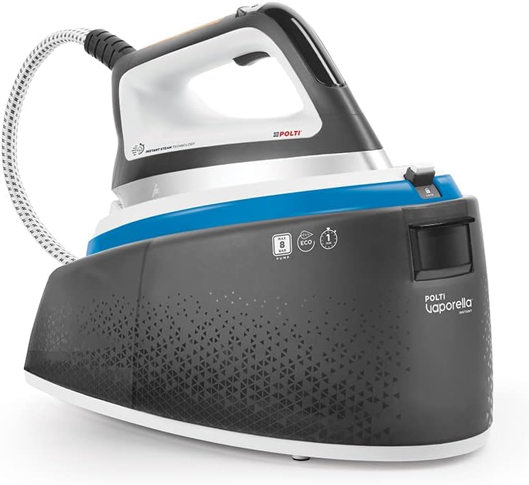 Polti groupe électrogène, 2200 W, 2 L, Gris/Bleu, Vaporella Instant VI50.40, Fer à Repasser Générateur Vapeur