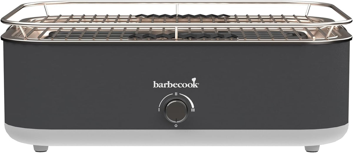 Barbecook Grills électriques d'extérieur, 42.5x33x16.5 cm, Gris, gril de table électrique E-Carlo, grille camping