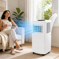 climatiseur portable AETEREOS, 13000 BTU, 3800 W, Blanc, Climatiseur Mobile Silencieux, Refroidissement, Déshumidification