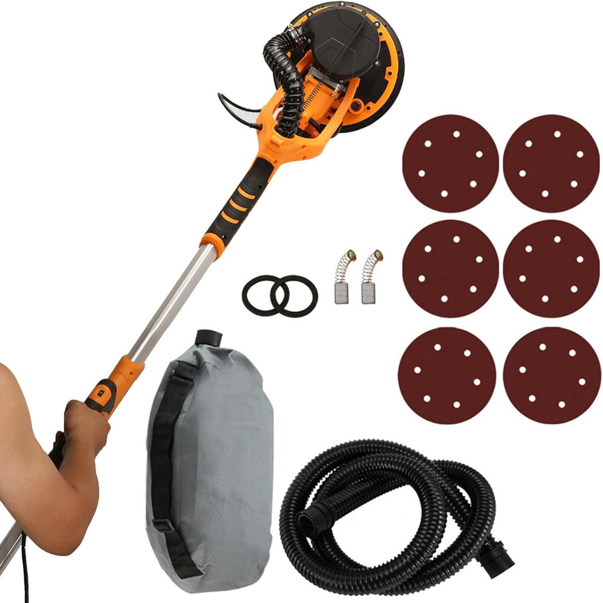 NYANS Ponceuses à disque, 1390 W, 2,2 M, Noir, Ponceuse Électrique Ordinateur de Poche pour Cloisons Sèches