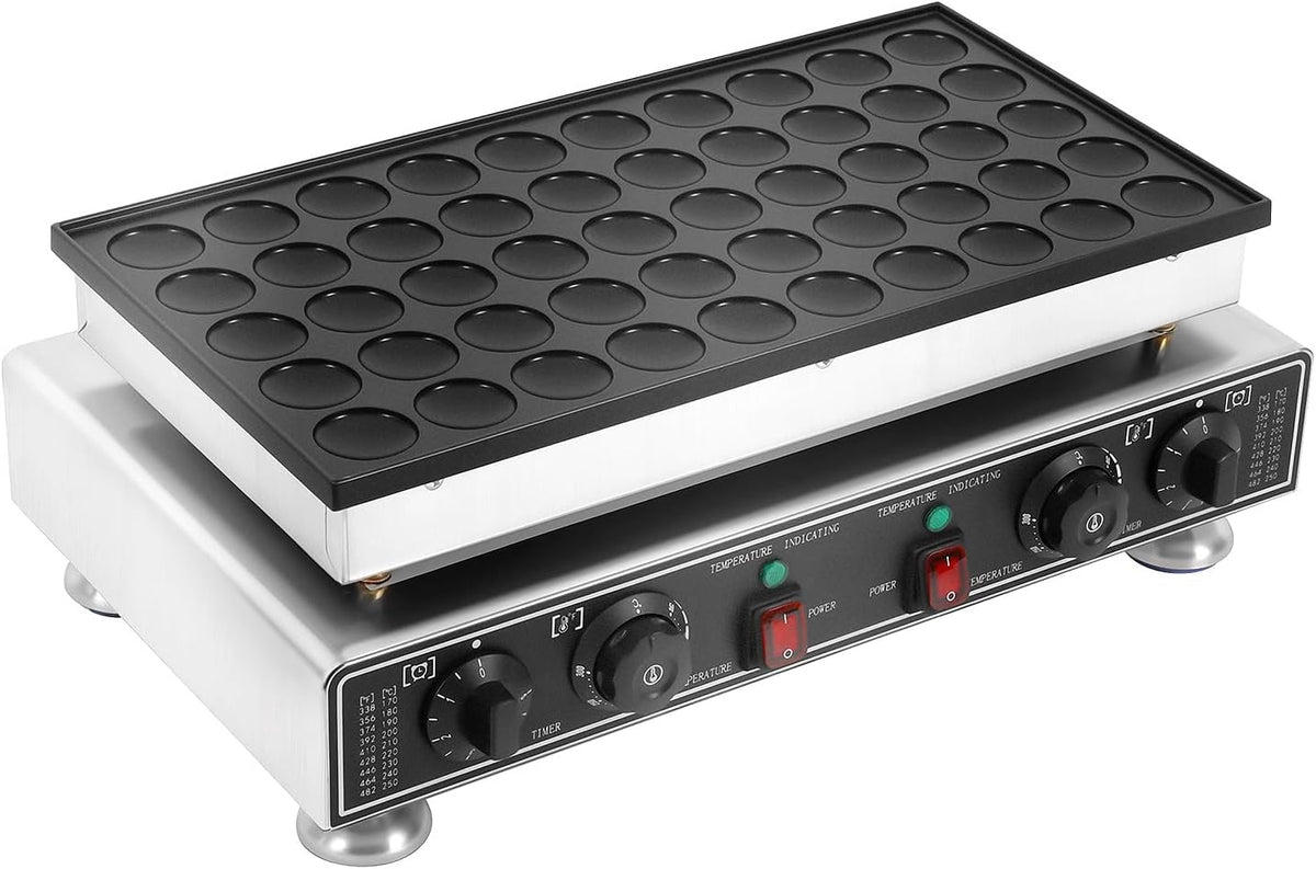 Aangeebone Machines à gaufres et croques, Noir, Machine à muffins 50 trous, mini machine à gaufres commerciale