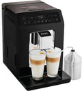 KRUPS machine à café, Argenté, à grain avec pot à lait inox, 2 tasses simultanée, Ecran OLED, 15 boissons préenregistrées
