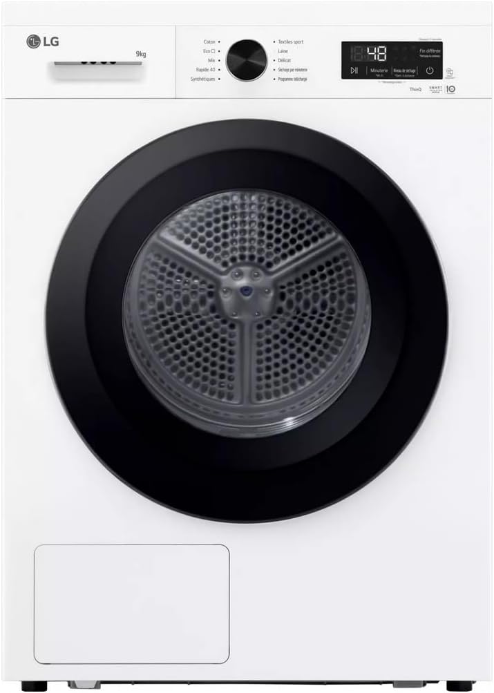 LG Sèche-linges avec pompe à chaleur, Noir, Sèche linge Condensation