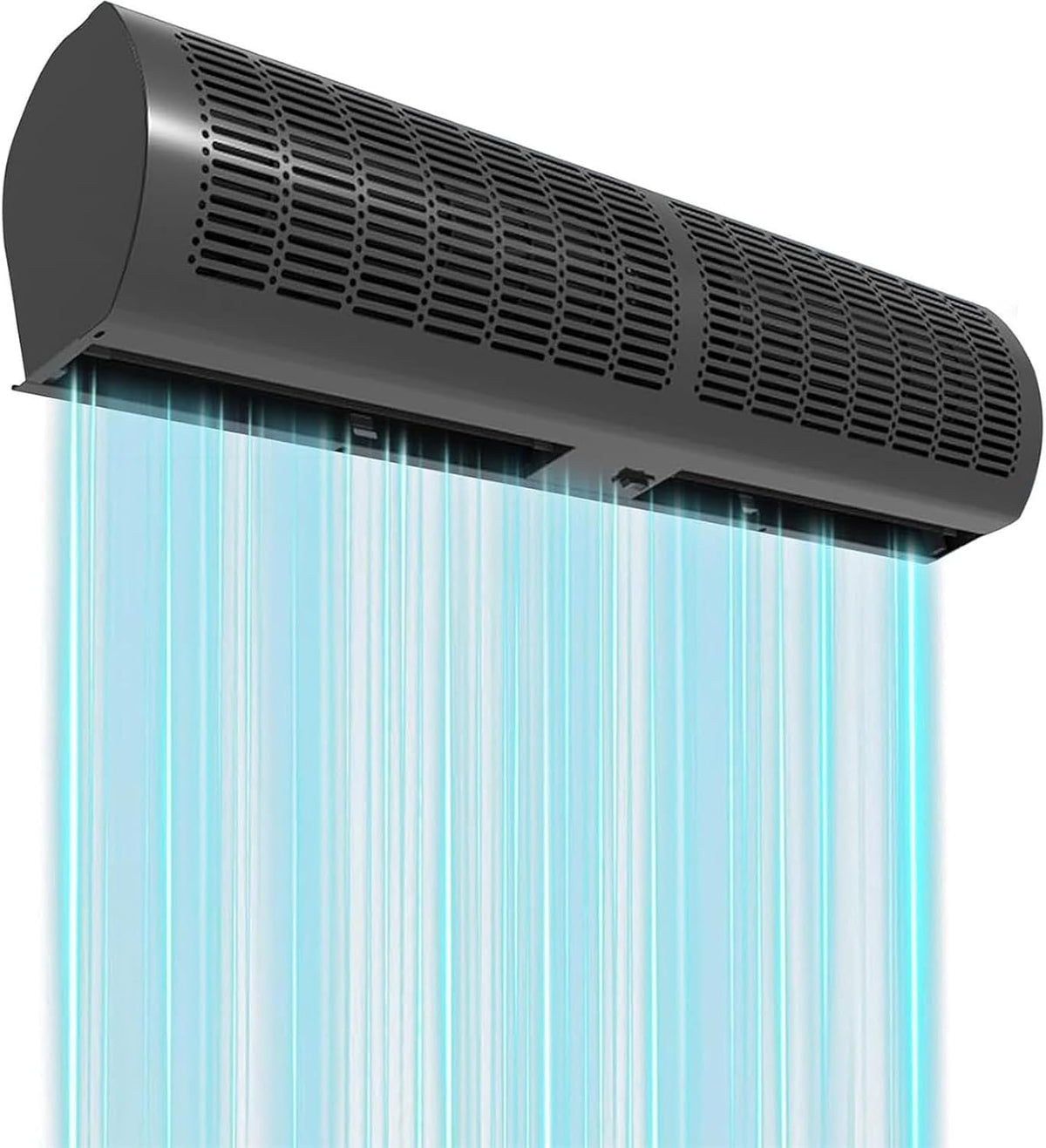 Rideau Ventilateurs muraux, Noir, d'air Mural avec télécommande, Conception silencieuse pour Une Utilisation Industrielle