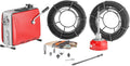 VEVOR Furets déboucheurs, 14,6 x 6,5 x 13,2 pouces / 370 x 165 x 335 mm, 500 W, 1400 tr/min, 2x20 m, 16 mm, Rouge + Argent