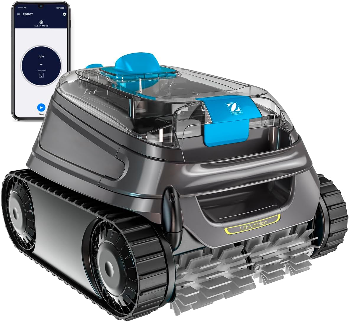 Zodiac batterie, 10x5 m, Noir, Freedom CNX-Li 52 IQ Robot Piscine sans Fil, nettoie Fond, parois et Ligne d'eau. Lithium