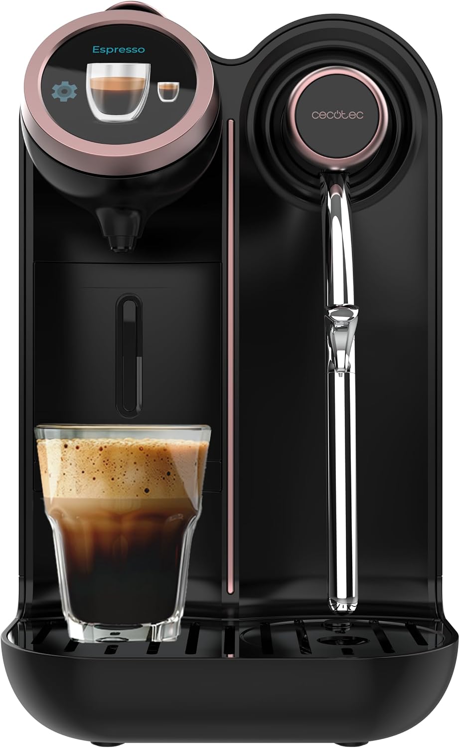 Cecotec machine à café, 1400 W, 1,5 L, Noir, à Capsules Power Caps Spin, Compatible Capsules Nespresso, Réservoir d'Eau