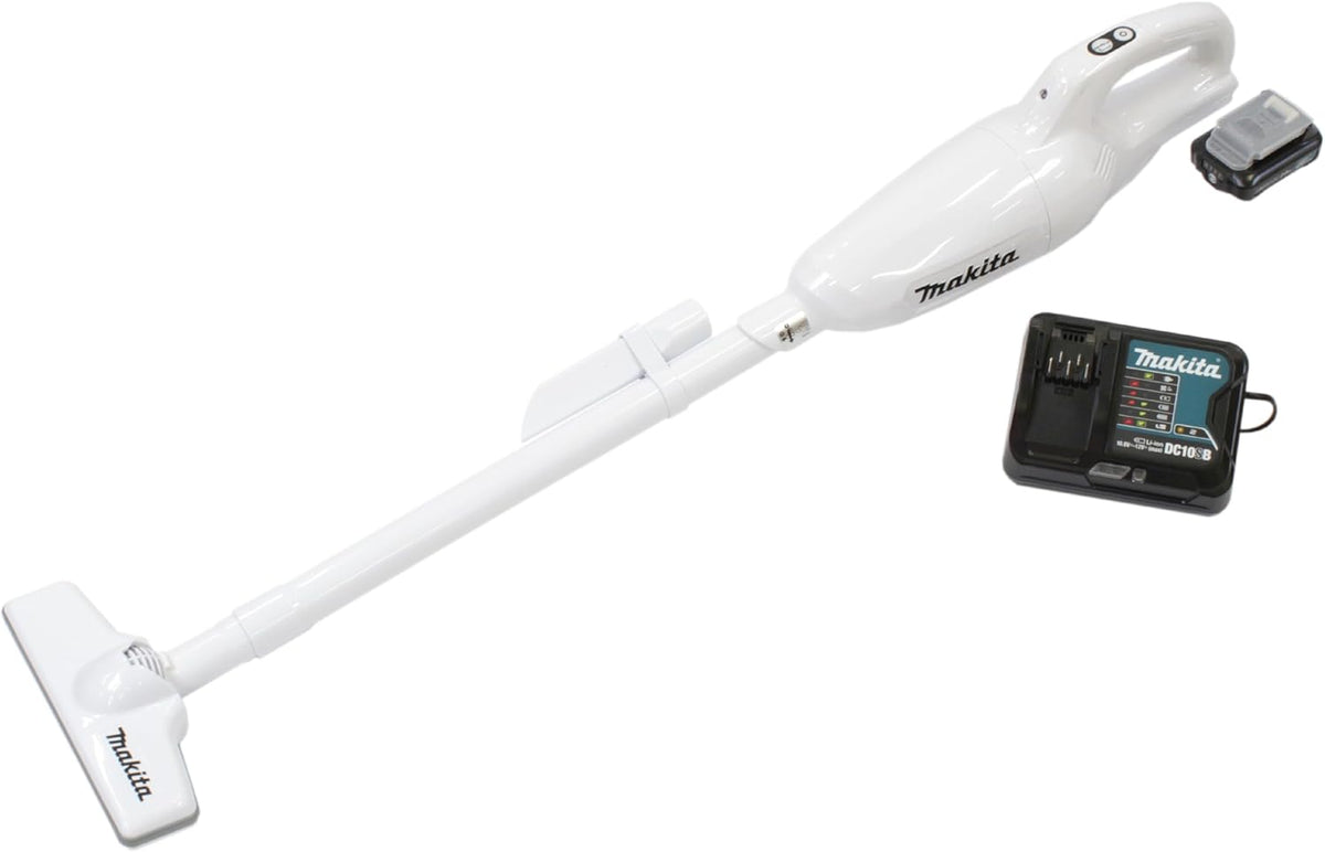 Makita aspirateur balai sans fil, 0,6 L, Blanc, CL108FDSAW aspirateur balai et balai électrique