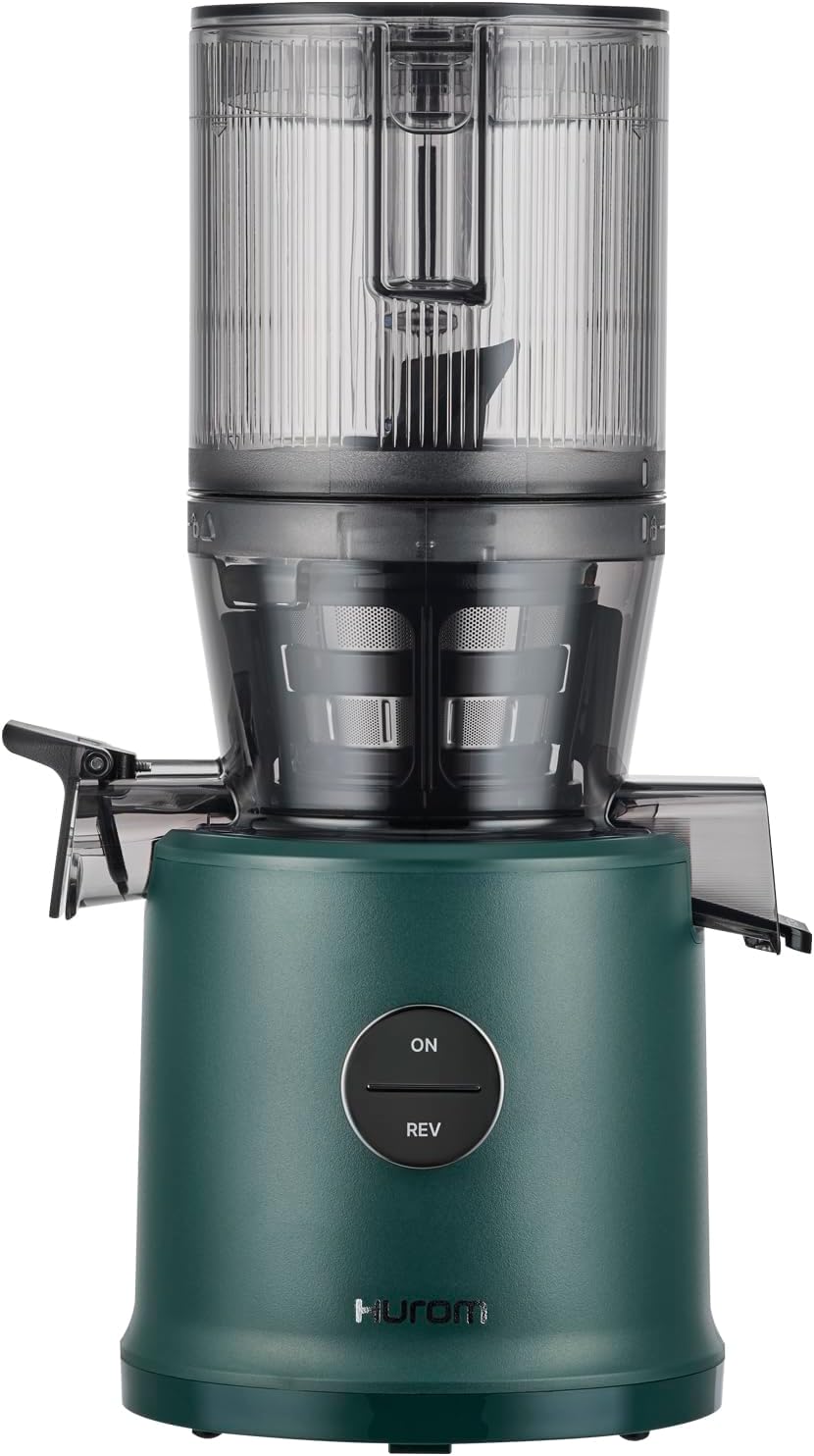 Hurom Extracteurs de jus à vis simple, 2,2 L, 200 W, Vert, H80-ST Extracteur de Jus à Froid, Slow Juicer pour Fruits & Légumes
