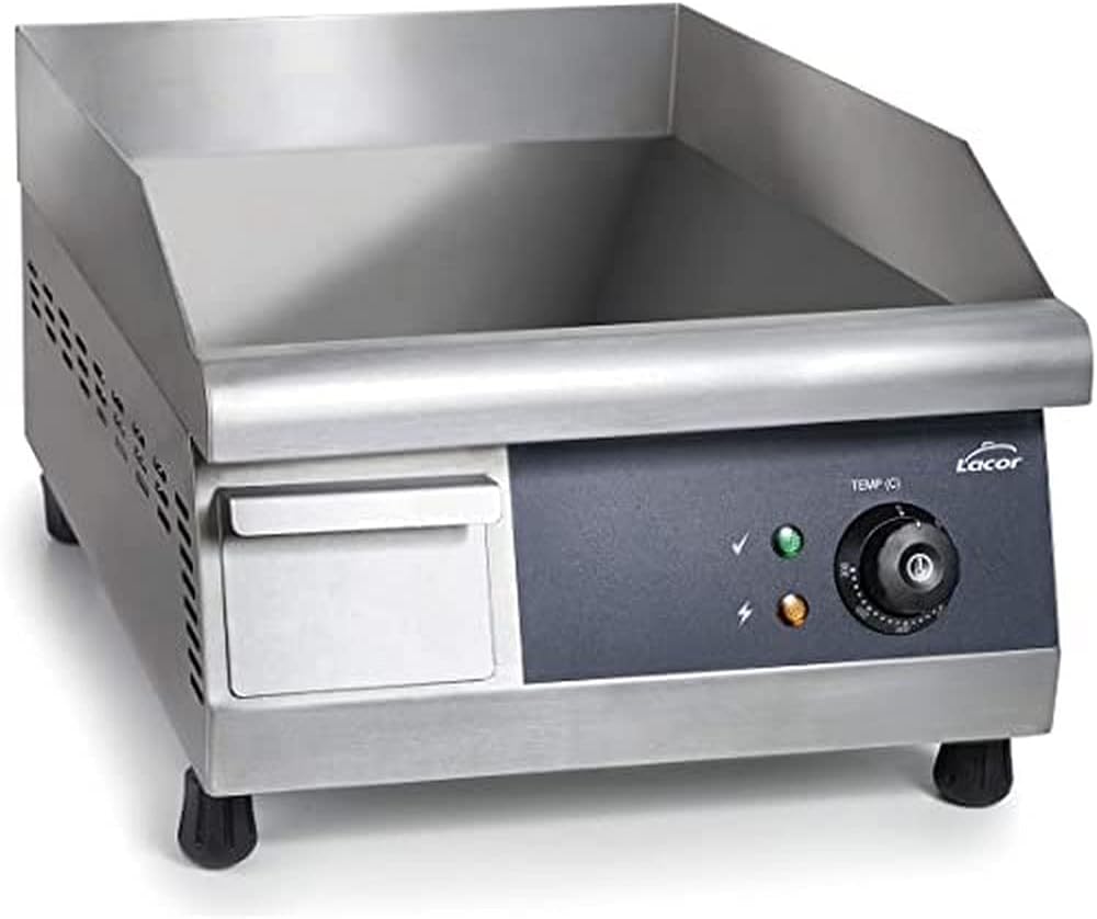 LACOR Grills électriques, 3000 W, 40x40 cm, Argenté, 69379 69379 Barbecue Professionnel Inox