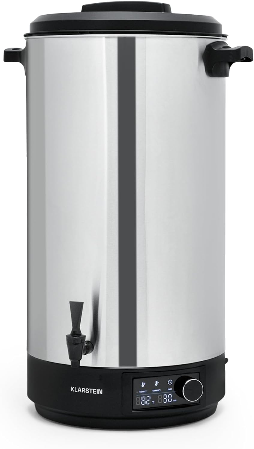 KLARSTEIN Distributeurs d'eau chaude, 46.8 x 75 x 44.5 cm (LxHxP), 60 L, 2500 W, Argenté, Distributeur Eau Chaude à Ebullition Rapide