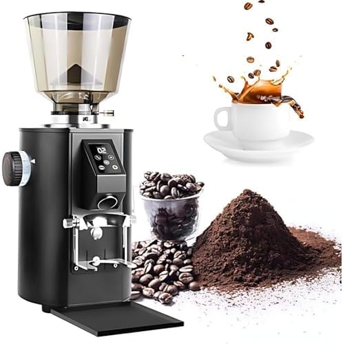 YXYLJOZ machine à café, 252 × 210 × 478 mm (9,9 × 8,3 × 18,8 po), 453 g (1 lb) Réglages de mouture : 9, 350 W Vitesse : 2800 tr/min, 64 mm, Beige/Noir