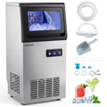 COSTWAY bureau, 50 kg, 11 kg, Argent, Machine a Glacons Commerciale en 24h, Maison Restaurant, Stockage, 36 Cubes en 13 Min