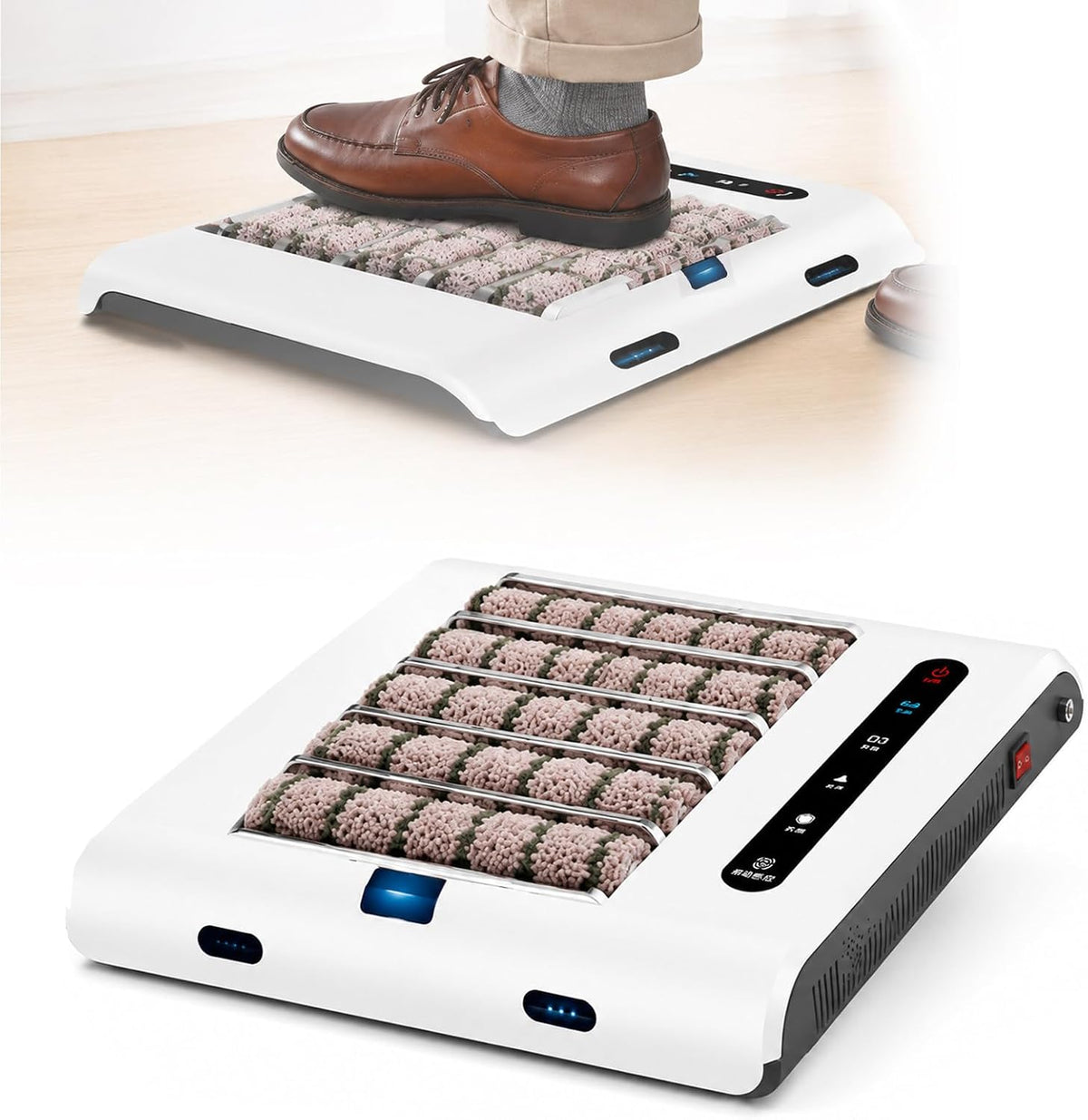AETEREOS Produits nettoyants pour chaussures, 350 x 353 x 53 mm, ≤ 50 dB, 500 tr/min, ABS, Noir, Nettoyeur de Semelles Automatique