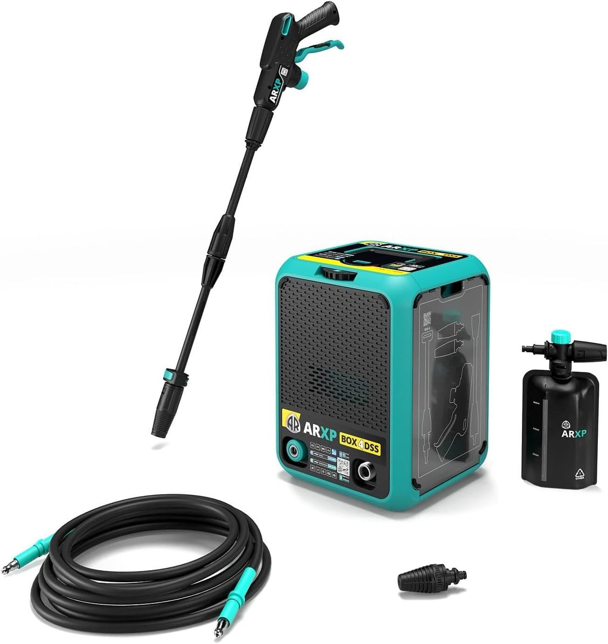 ARXP nettoyeur haute pression, 2500 W, 180 Bar, 500 l, Noir, BOX4 180DSS Compact (