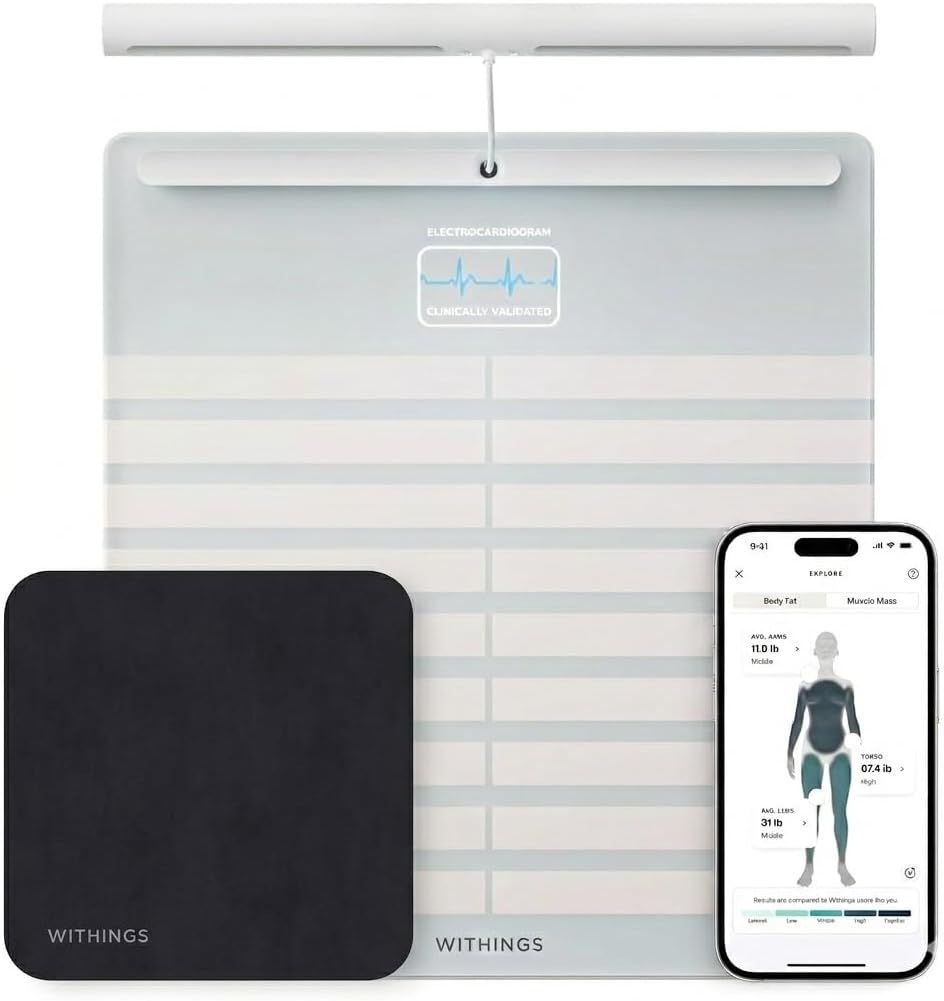Withings Chiffons de nettoyage, Noir, Body Scan + Cleaning Kit - Balance connectée validée cliniquement, Wi-F & Bluetooth