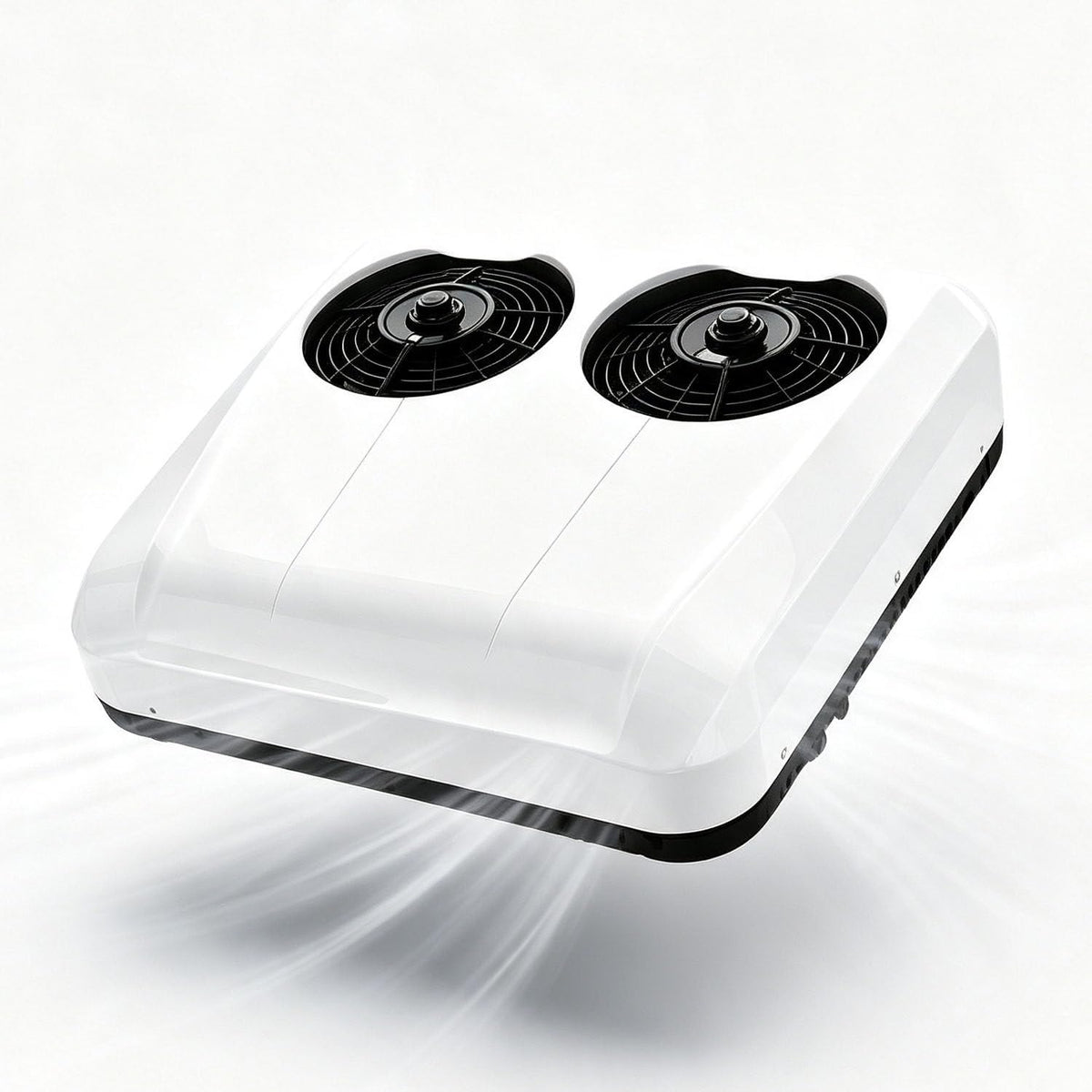 DUMIPME onduleur, 12 V, 24 V, Blanc, Climatiseur de Toit / CC, Double Ventilateur, climatiseur à CC Haute efficacité