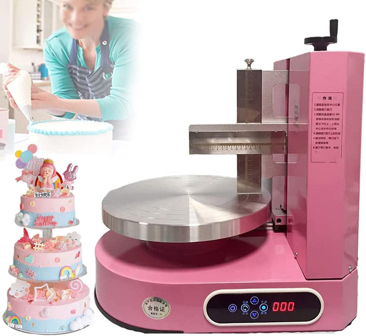 MOXAC Présentoirs à gâteau, 30,5 cm, Rose, 2 à pour gâteaux au beurre et à la crème - Épandeur de confiture