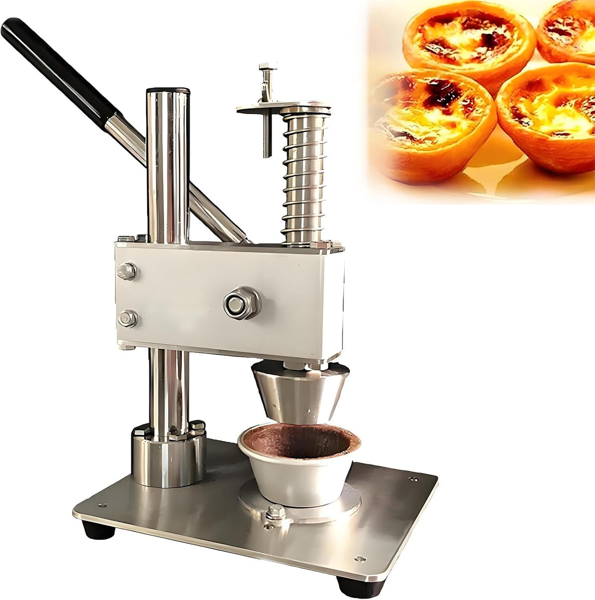 EpyGnom Presses à pâte, Argent, Presse À Tartelettes Aux Œufs Professionnelle, Machine À Tartelettes Professionnelle