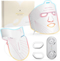 IBORRIA Masques, Noir, Masque Facial LED pour Visage, Cou et Décolletage