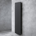 doporro Radiateurs, 180x46 cm, Noir/Gris, Radiateur pour Chauffage Central Eau Chaude Vertical, Panneau Monocouche