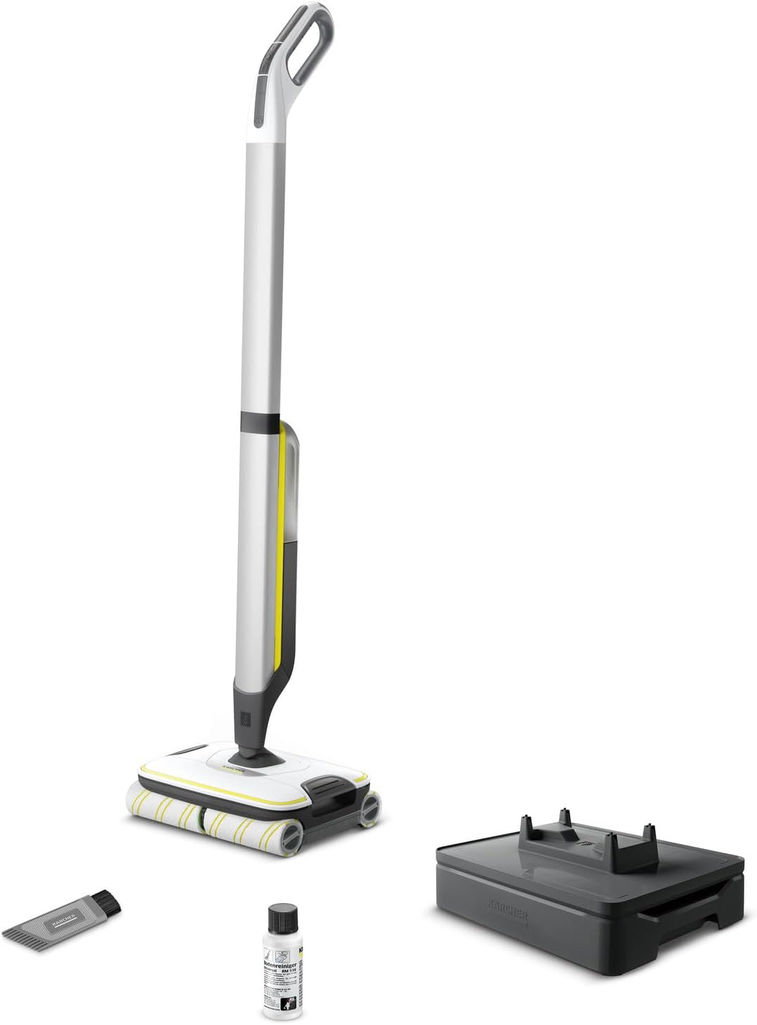 KÄRCHER Nettoyeurs vapeur, 175 M, Noir, Nettoyeur de SoLS FC 7 Cordless, 4 Rouleaux Microfibres Contrarotatifs