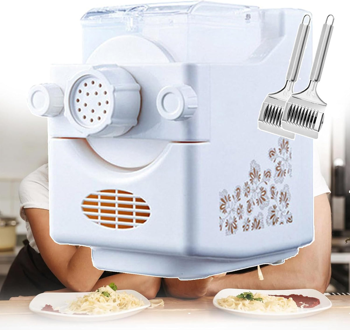 forplubossmmp machine à pâtes, 180 W, 180 W, ABS, blanc, Automatique