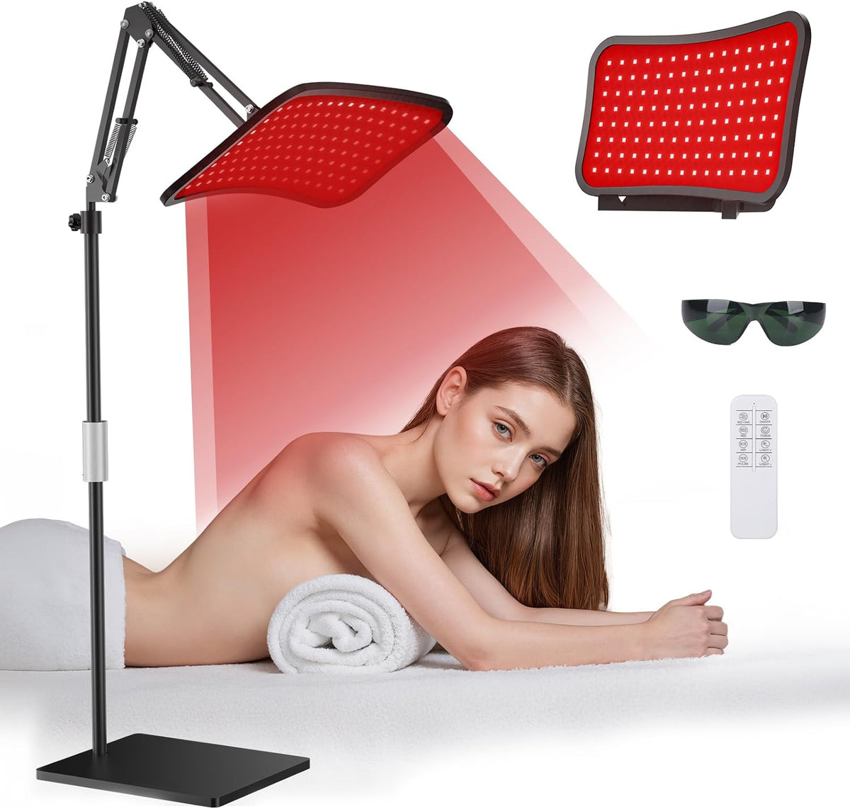 SOLURGEN Thérapie par infrarouge, Rouge, Thérapie par lumière pour le visage et le corps, luminothérapie pour le visage et le