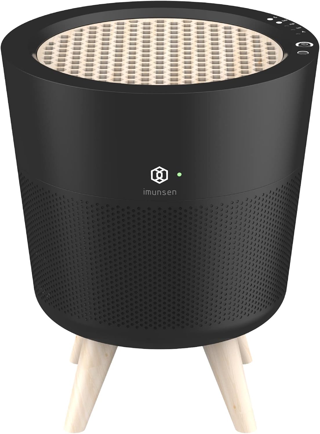 IMUNSEN purificateur d'air, Noir, M-002B avec filtre en bois de cyprès, filtre HEPA véritable H13, 100% sans ozone