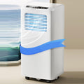 HUANQIN climatiseur portable, 9000 BTU, 28 m, 2600 W, Blanc, Climatiseur Mobile, Ventilation Connectée avec Télécommande