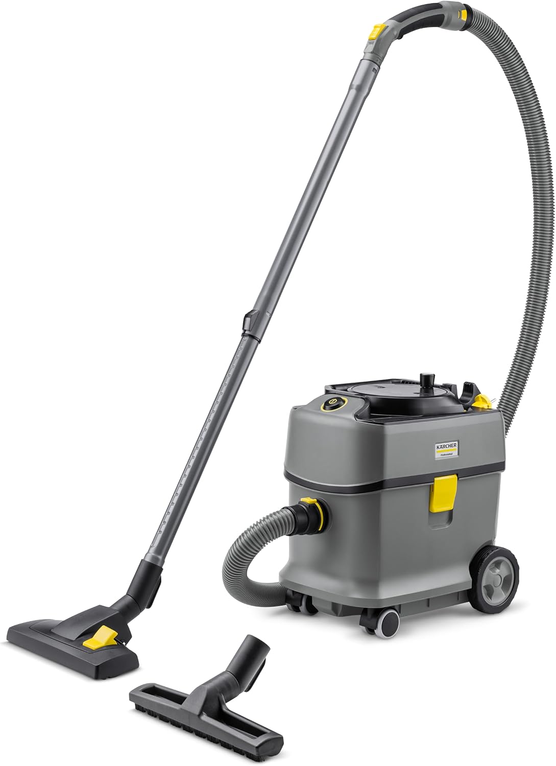 KÄRCHER Aspirateurs traîneaux, 15 litres, 585 W, 52 dB, 6,4 kg, 12 m, Noir, Karcher Aspirateur à sec T 15/1 ADV HEPA pour sols textiles et sols durs
