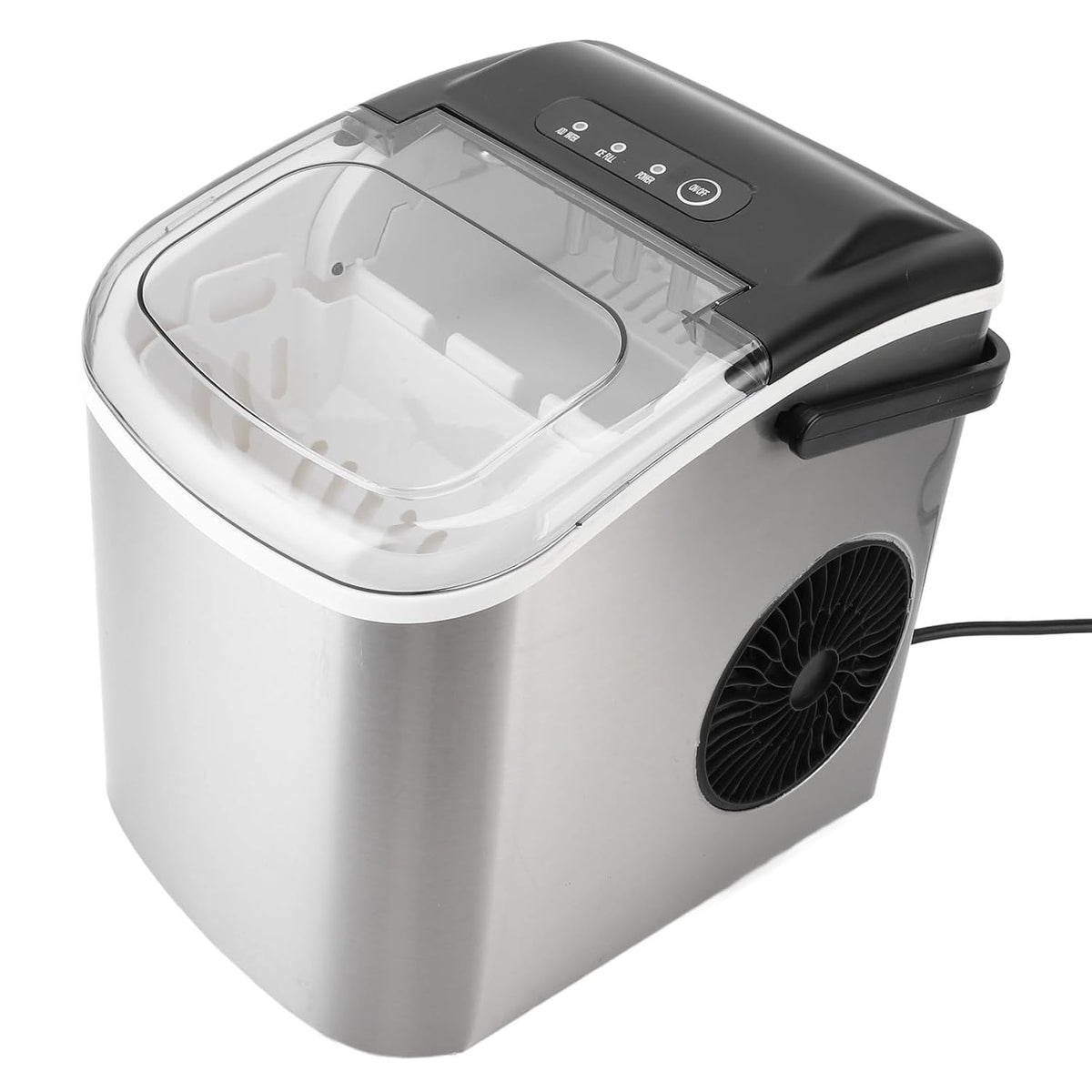 Qcwwy machine à glaçons, 220 V, Gris, de Comptoir, Machine à Glace Portable avec Poignée de Transport, Auto-nettoyante