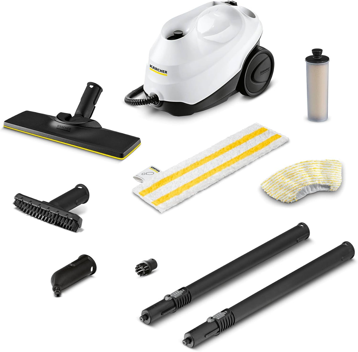 KÄRCHER KÄRCHER, Noir, Steam Cleaner, Multi Purpose, Power Steamer, Chemical-Free, 40 Sec Heat-Up, for Grout