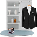 Krylen armoire, 35,6 x 20,57 x 95,25 cm., MDF, verre, fer., blanc