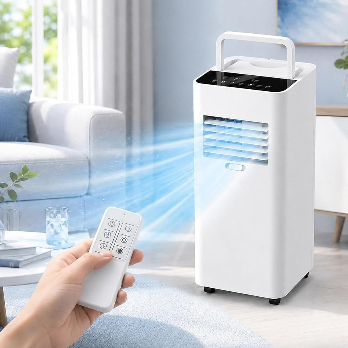 Faozhuo climatiseur portable, 270*270*600mmPoids net : 13KG, 220 V/50HzCapacité : 5000 BTU, 5000 BTU, 20 m, ABS, Blanc, Classe A