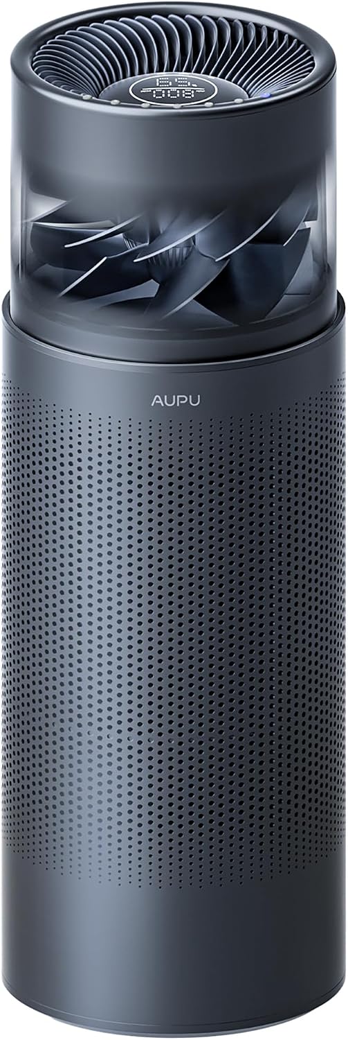 AUPU purificateur d'air, Blanc, 2 en 1 avec humidificateur, grandes pièces, chambres, salons et bureaux, Filtre HEPA contre odeurs d'animaux