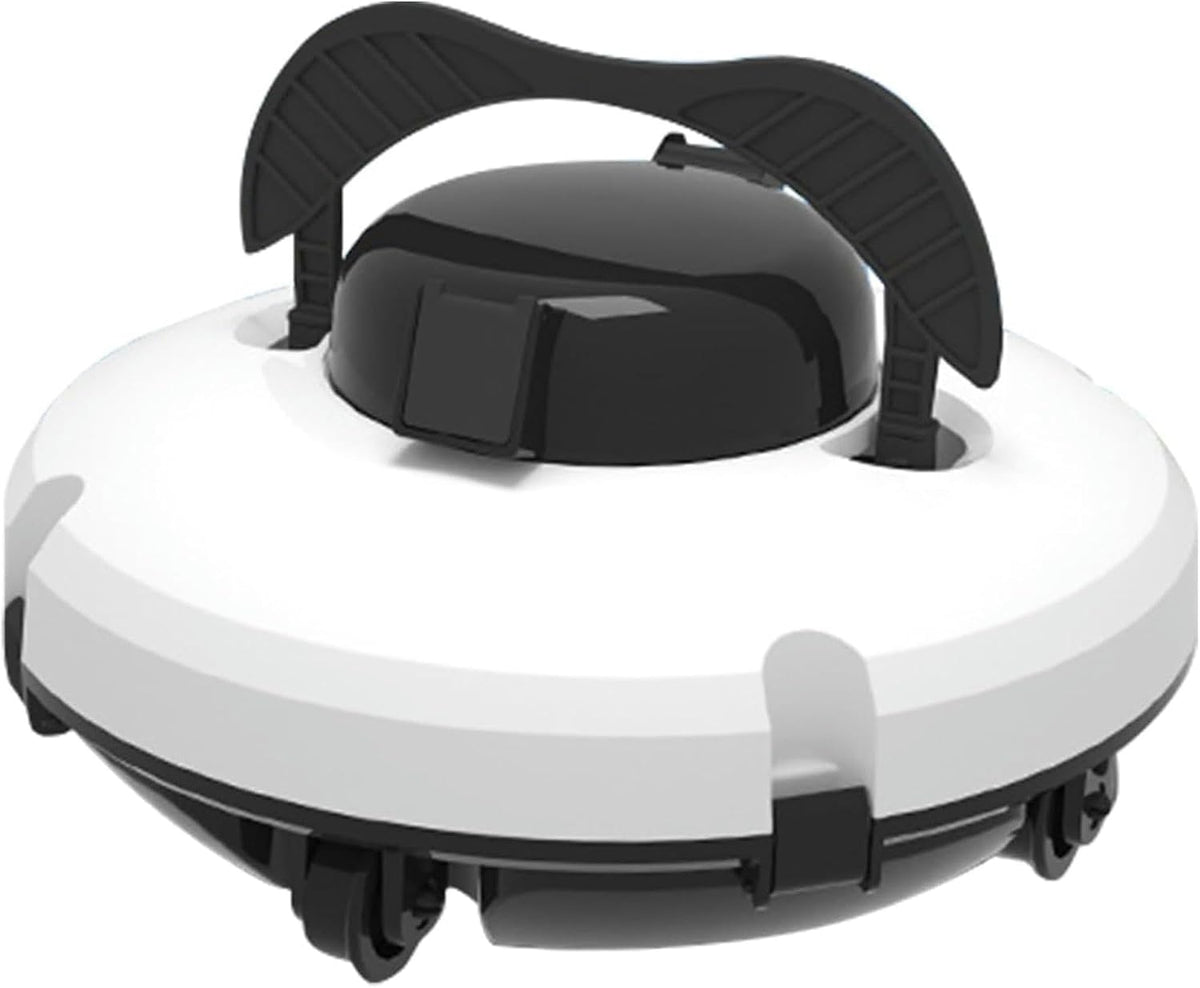 FKINGLRK Systèmes de nettoyage automatique, 1000 m, Noir, Robot nettoyeur de piscine sans fil avec moteurs à double entraînement