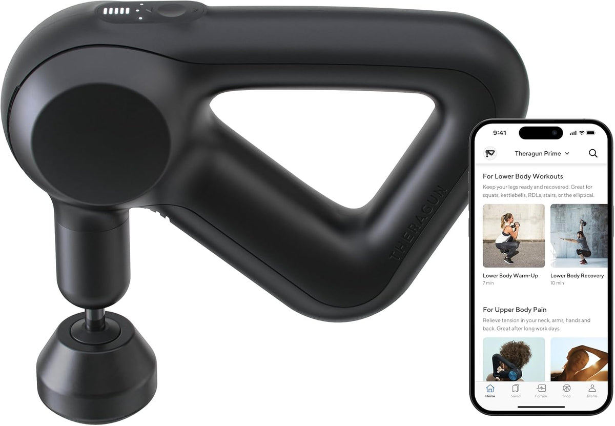 TheraGun appareil de massage, Noir, contrôlé via un appareil de thérapie musculaire intelligent, Bluetooth activé