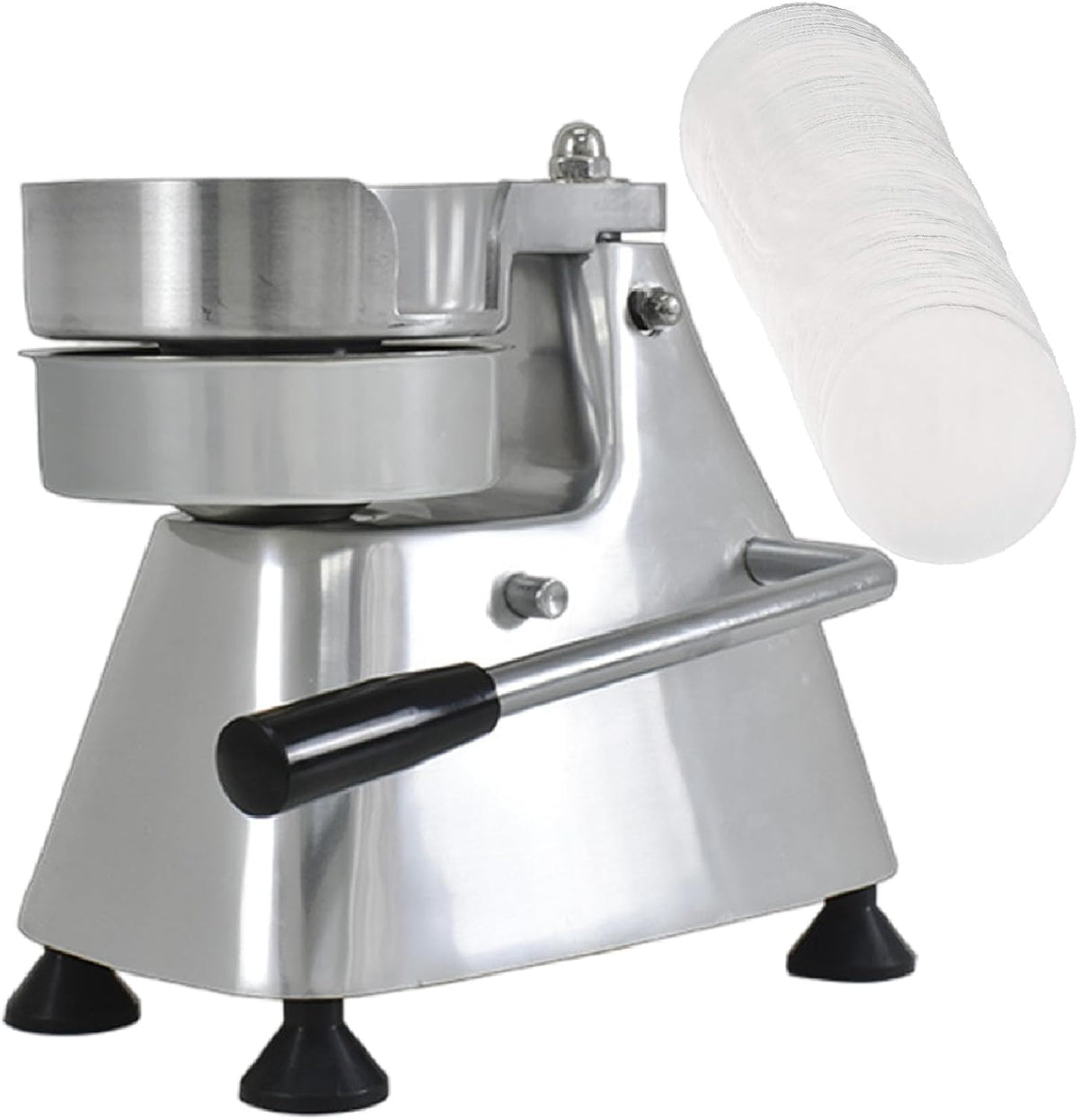 Presse Presses à biscuits, 130 mm, Argenté, à hamburger, machine à galettes en acier inoxydable robuste, à hamburger commerciale pour viande