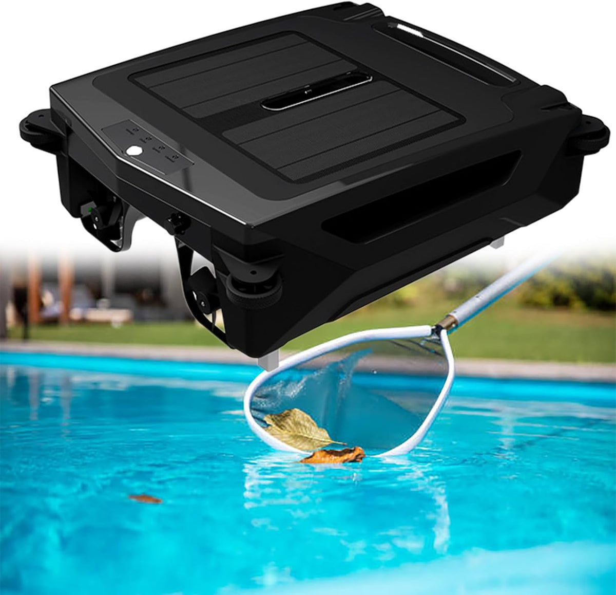Robot Systèmes de nettoyage automatique, Noir, nettoyeur de piscine solaire et électrique, double charge, 30 heures d'autonomie