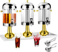 asdchZen fontaine à eau, 87 × 35 × 58 cm / 34,2 × 13,7 × 22,8 po, 24 L (3 récipients), 24 L, Acier inoxydable, Argenté / Plaqué or