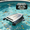 XAXEURLKJ Systèmes de nettoyage automatique, ABS., Noir, Robot nettoyeur de piscine sans fil à énergie solaire