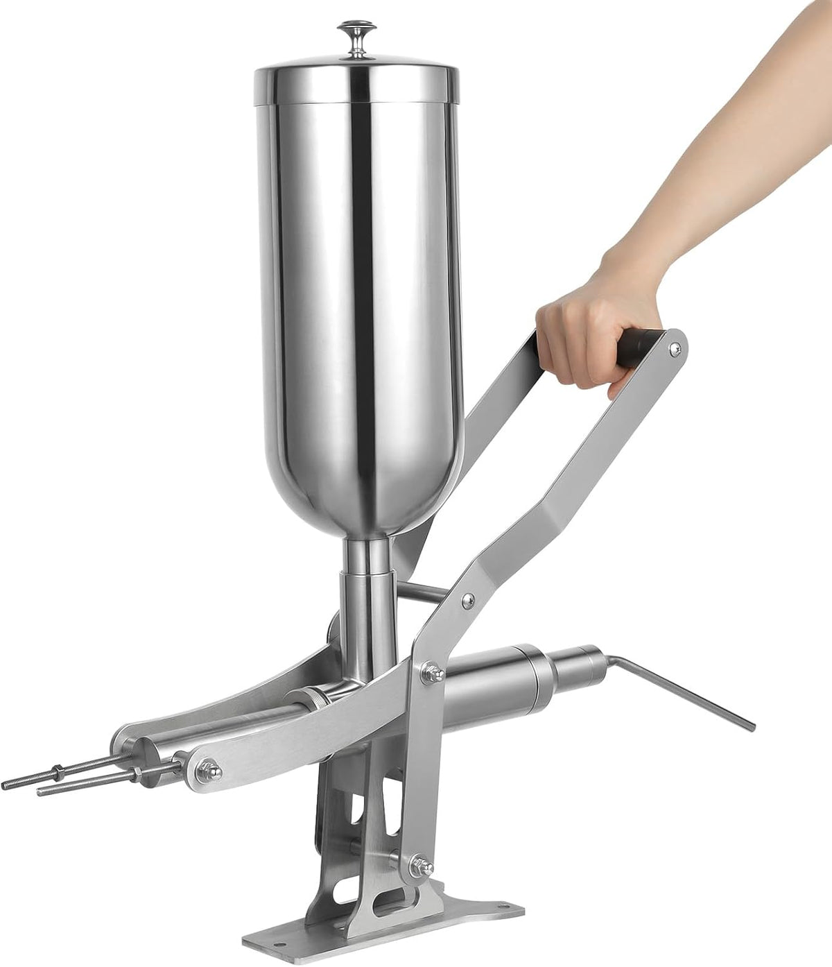 Atnhyruhd Machines à donuts, 5 l / 5,28 m², 5 l, 1 g, acier inoxydable 304, argenté., confiture, pâtisserie