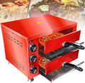 Hydravex four à pizza, 2200 W, 220 V, acier inoxydable, Noir/Argenté, à Double pour décam, à comptoir Polyvalent avec chronomètre de 60 Minutes